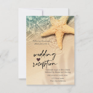 Invitation Réception de mariage Seashell Beach