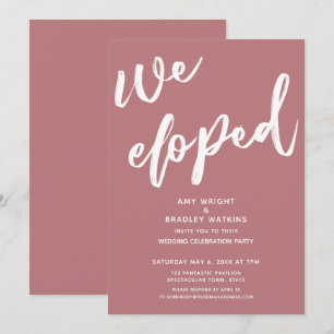 Invitation Réception de Mariage Simple Dusty Rose Nous nous s
