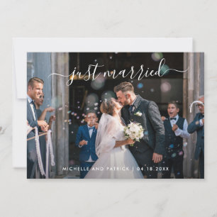 Invitation Réception de mariage simple et élégant avec photo 