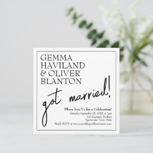 Invitation Réception De Mariage Simple Et Moderne