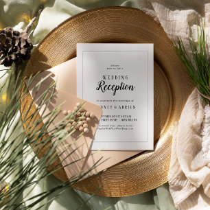Invitation Réception De Mariage Simple Minimaliste Uniquement