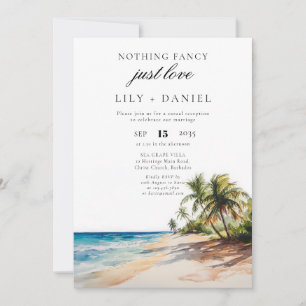 Invitation Réception de mariage Tropical Beach Elopement