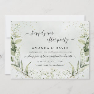 Invitation Réception de mariage verdure à jamais