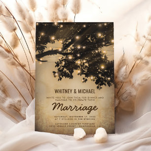 Invitation Réception de mariage vintage Rustique