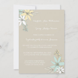 Invitation Réception De Mariages Uniquement Fleurs De Printem