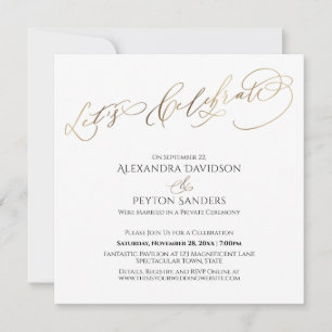 Invitation Réception élégante de célébration en calligraphie