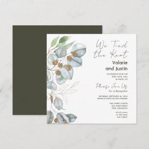 Invitation Réception Eucalyptus Sage Elopement