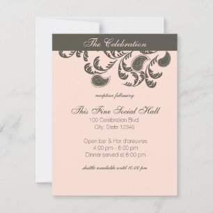 Invitation Réception Florale Paisley