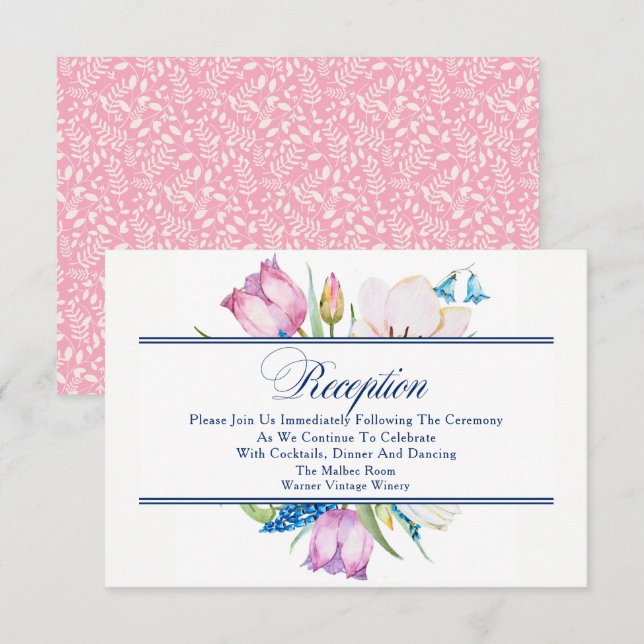 Invitation Réception Garden Bouquet (Devant / Derrière)
