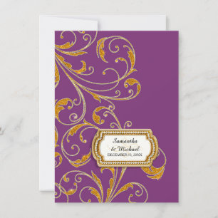 Invitation Réception Glam Old Hollywood Regency Cravate noire