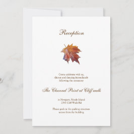 Invitation Réception Mariage de automne de la feuille d'aquar