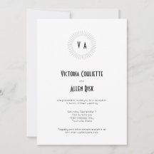 Réception minimaliste Monogramme de Cercle intempo