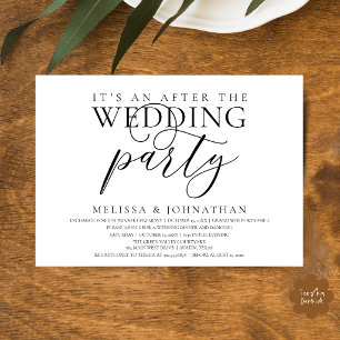 Invitation réception moderne, C'est une fête après le mariage
