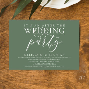 Invitation réception moderne, C'est une fête après le mariage