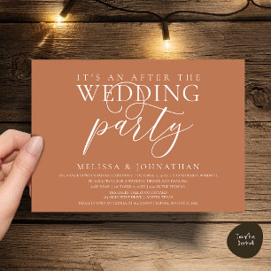 Invitation réception moderne, C'est une fête après le mariage