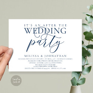 Invitation réception moderne, C'est une fête après le mariage