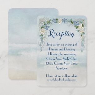 Invitation Réception Ocean Mariage Flower Arch