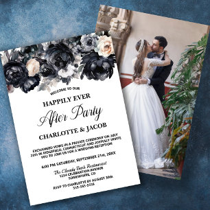 Invitation Réception photo du Mariage de l'Elopement Floral n