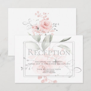 Invitation Réception   Roses amoureux rose printemps