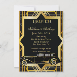 Invitation Réception Style Gatsby Années Folles
