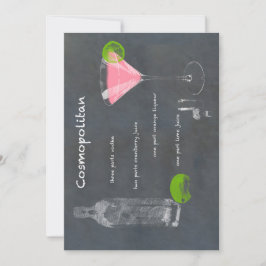 Invitation Recette Cocktail Cosmopolite