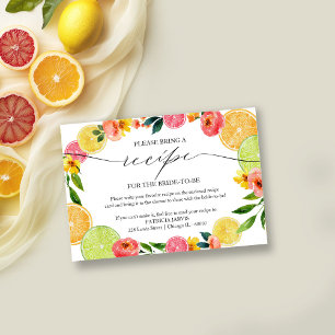 Invitation Recette de la douche de mariée au citron Main Sque