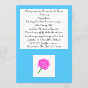Invitation Recette rose Recette Recette Bridal Shower Invitat