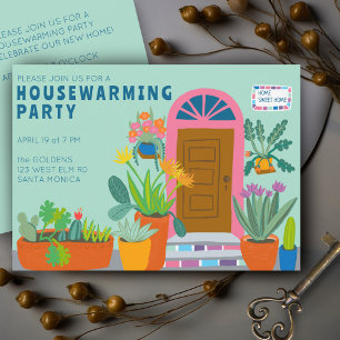 Invitation RÉCHAUFFEMENT DE MAISON NOUVELLE MAISON Fête de po
