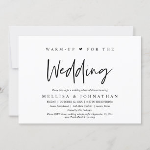 Invitation Réchauffement Pour Le Mariage, Dîner De Répétition