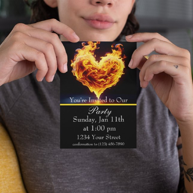 Invitation Réchauffez Votre Nuit : Fête de Feu Sizzling! (Créateur téléchargé)