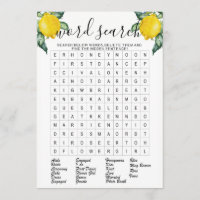 Recherche de mots jeu de douches nuptiales de citr
