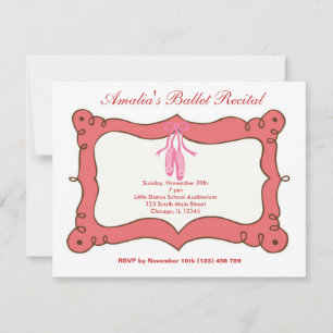 Invitation Récital de ballet