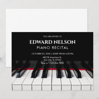 Invitation Récital de musique Black Piano