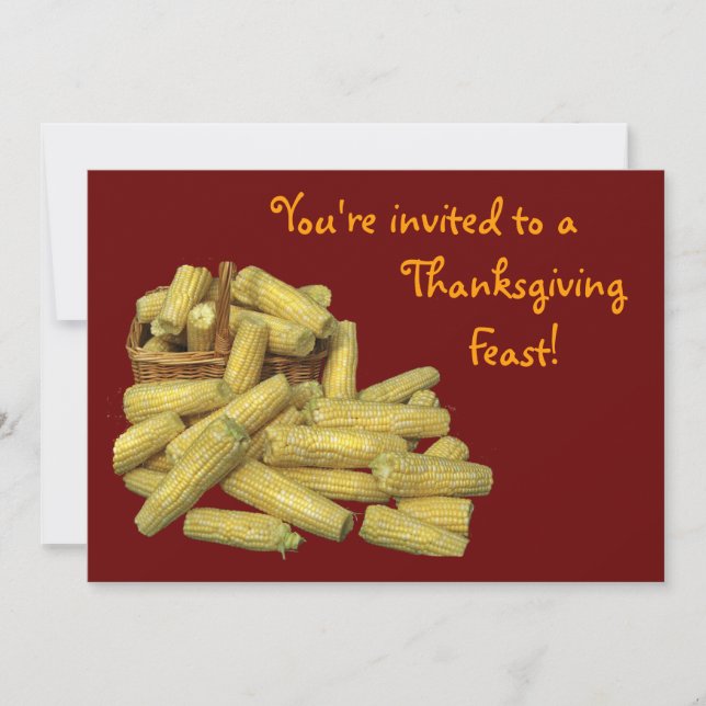 Invitation Récolte de maïs Thanksgiving (Devant)