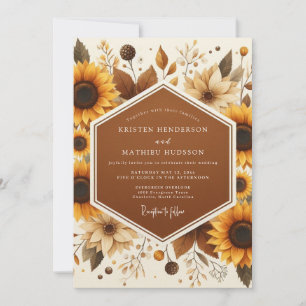 Invitation Récolte de Souci Fleurie de Mariage