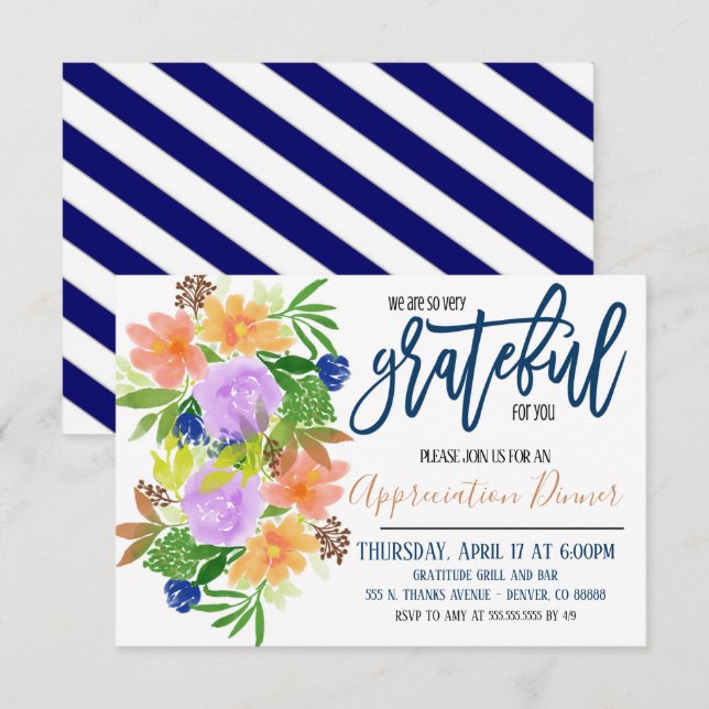 Invitation Reconnaissant Pour Votre Appréciation (Devant / Derrière)