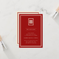 Rectangle Classique Double Bonheur Mariage Chinois