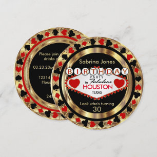 Invitation Red 00th Birthday Party - do-it-yourself City & St