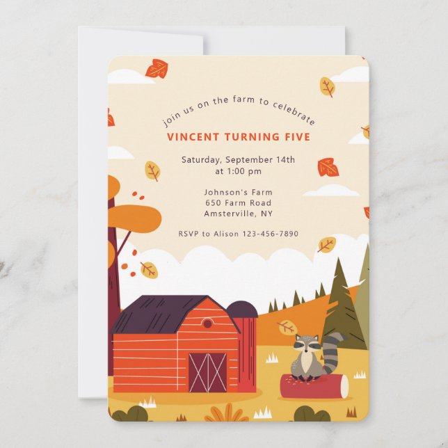 Invitation Red Barn (Devant)