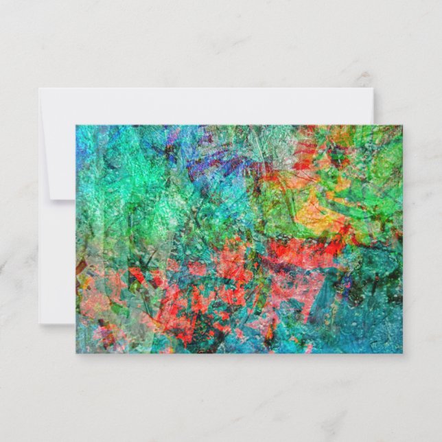 Invitation Red dark abstract invitation,Bold rosy abstract (Devant)