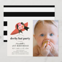 Red Derby Casquette Rose 1er anniversaire de fête 