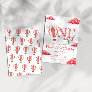 Invitation Red Hot Air Balloon n'est pas elle magnifique anni