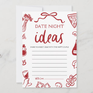 Invitation Red Italian Date Night Ideas Fête des mariées Jeu