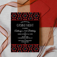 Red Parties scintillant Poker Chip Casino Soirée