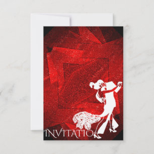 Invitation Red Passion Dance Party Charleston