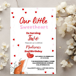 Invitation Red Pink Heart Saint-Valentin Anniversaire de la S