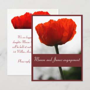 Invitation Red Poppy Matte 4,25 po x 5,5 po