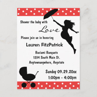 Invitation Red Shower The Baby Avec L'Invitation Amoureuse
