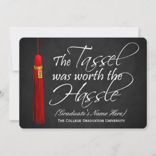 Invitation Red Tassel vaudrait la peine d'être diplômé du Has