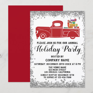 Invitation Red Truck Cadeaux Xmas Société Fête de Vacances Ar